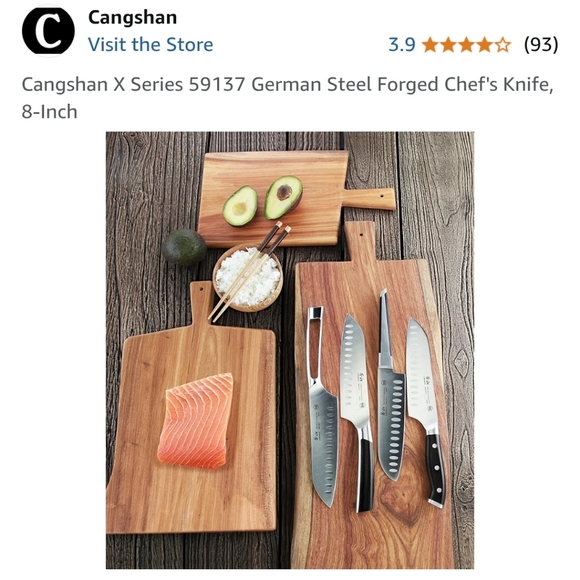 ❤️BUY 2 GET 1 FREE Cangshan X Series 59137 German Steel Forged Chef's Knife, 8" - Picture 5 of 16